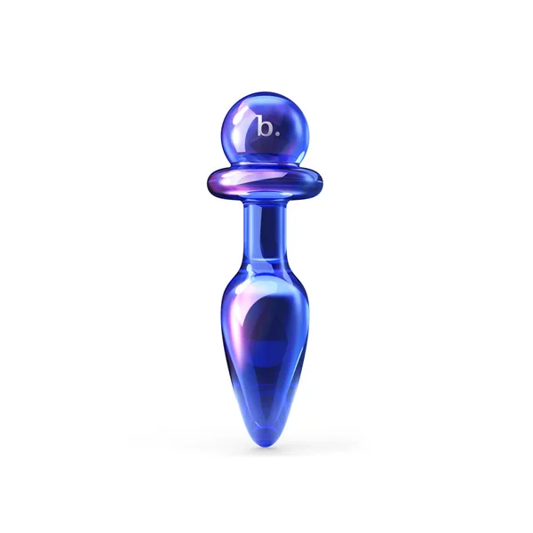 Biird Anii Glass Anal Plug - Iridescent Blue