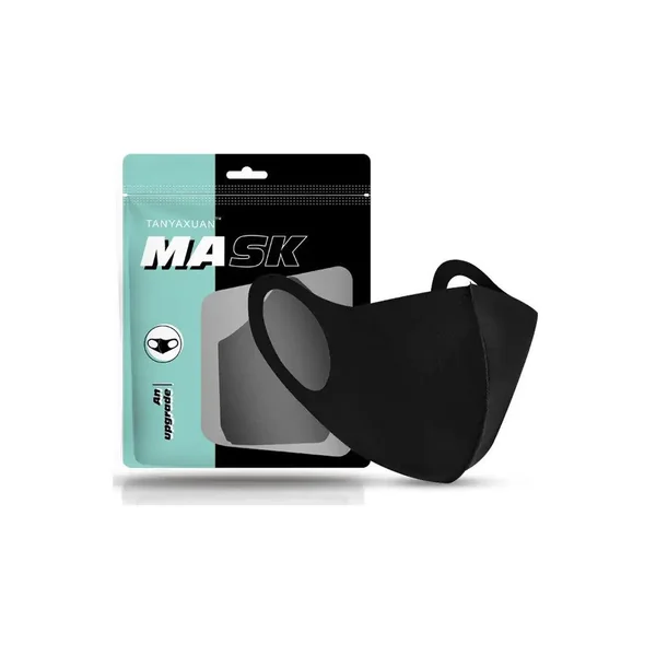 Black Breathable Reusable Washable Face Mask