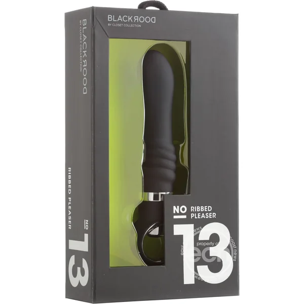 Black Door Silicone Ribbed Pleaser Vibrator