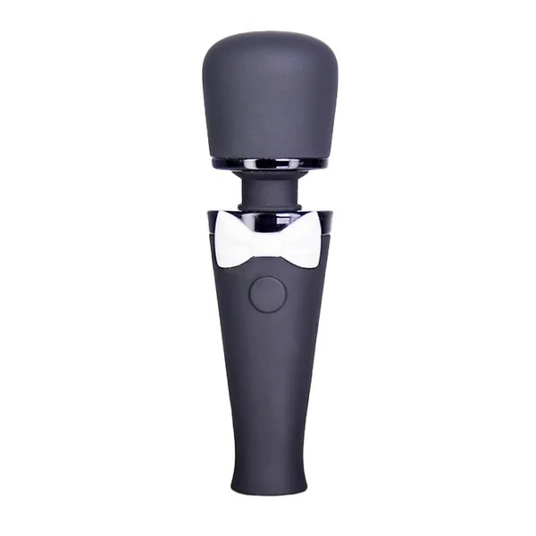 Black Tie Affair Bowtie Silicone Rechargeable Wand – Black/White