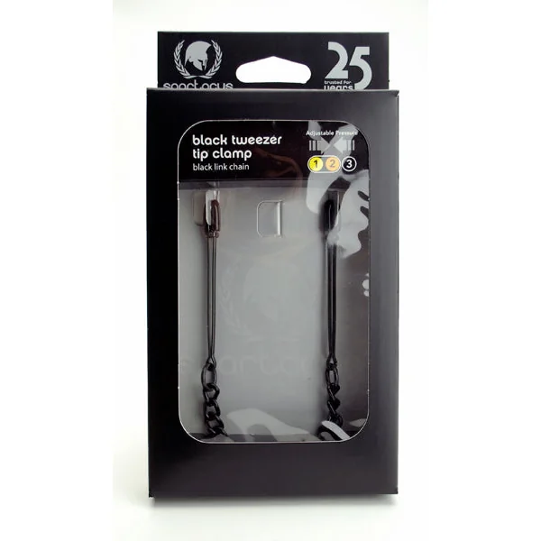 Black Tweezer Clamp W/link Chain