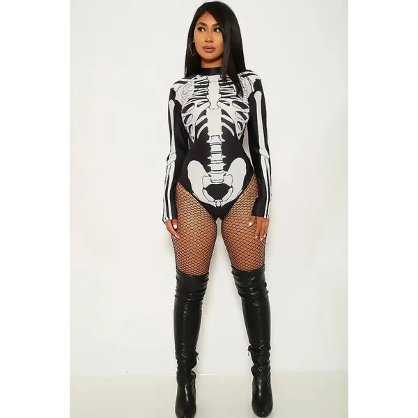 Black White Bad To The Bone 1 Piece Costume