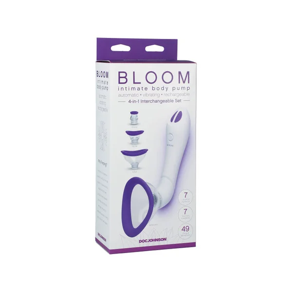 Bloom - Intimate Body Pump - Automatic - Vibrating - Rechargeable Purple/White | Pussy Pump