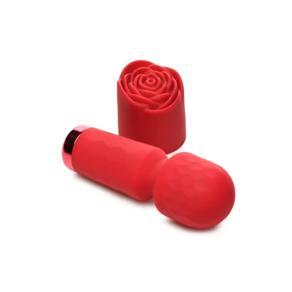 Bloomgasm Pleasure Rose-Petite Mini Silicone Rechargeable Rose Wand – Red