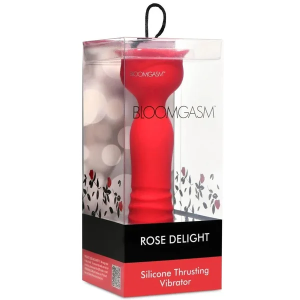 Bloomgasm Rose Delight Rechargeable Silicone Thrusting Vibrator