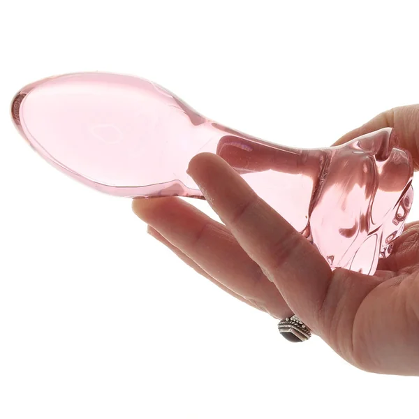 Blossom Ring Pink Glass Butt Plug