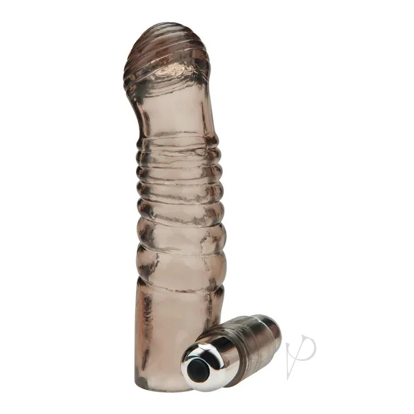 Blue Line 5.25-inch Enhancing Swirled Shaft Vibrating Penis Sleeve Extension