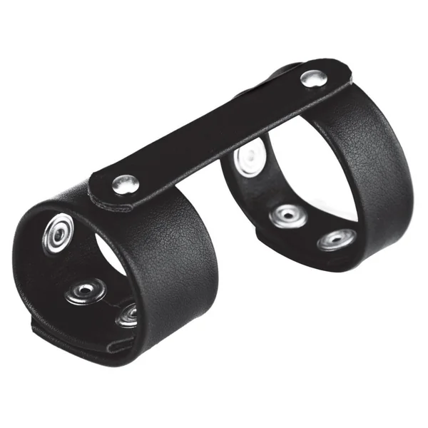 Blue Line Duo Cock And Ball Shaft Support Cock Ring Black