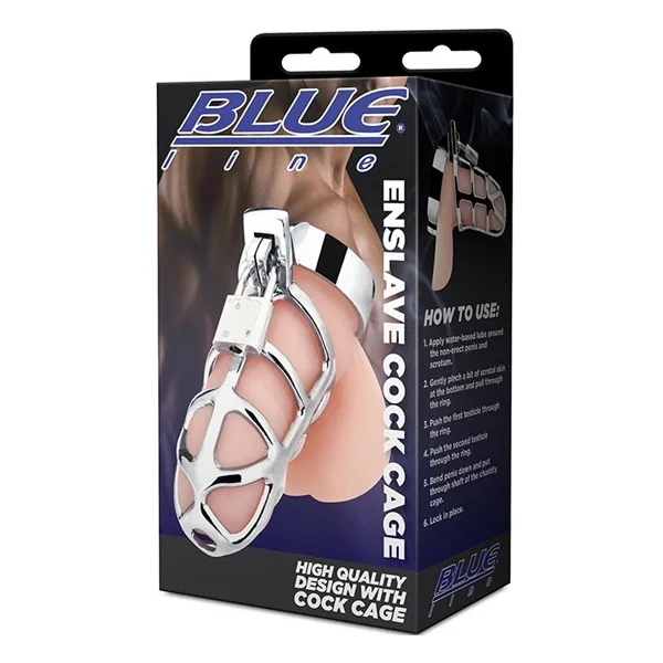 Blue Line Enslave Cock Cage
