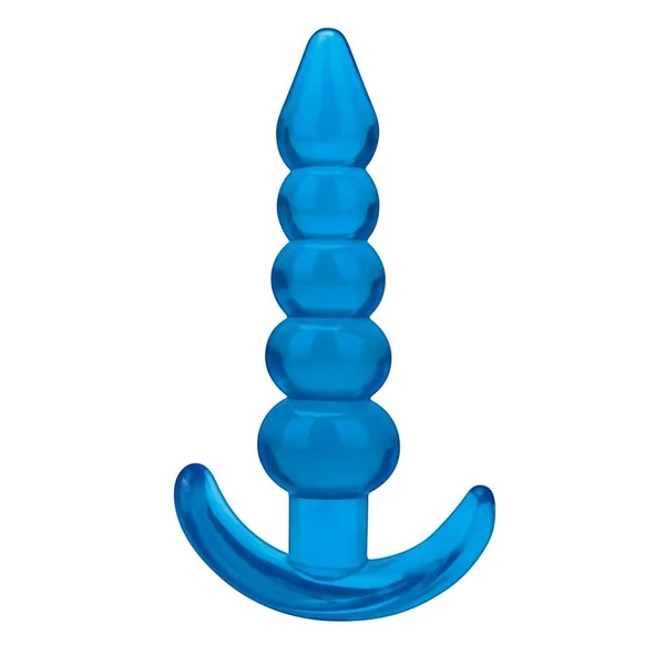 Blue Line Medium Beaded Anal Plug