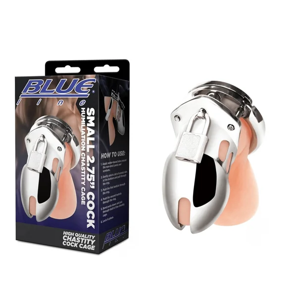 Blueline BDSM Stainless Steel Cock Cage Humiliation 2.75-inch Male Chastity Device