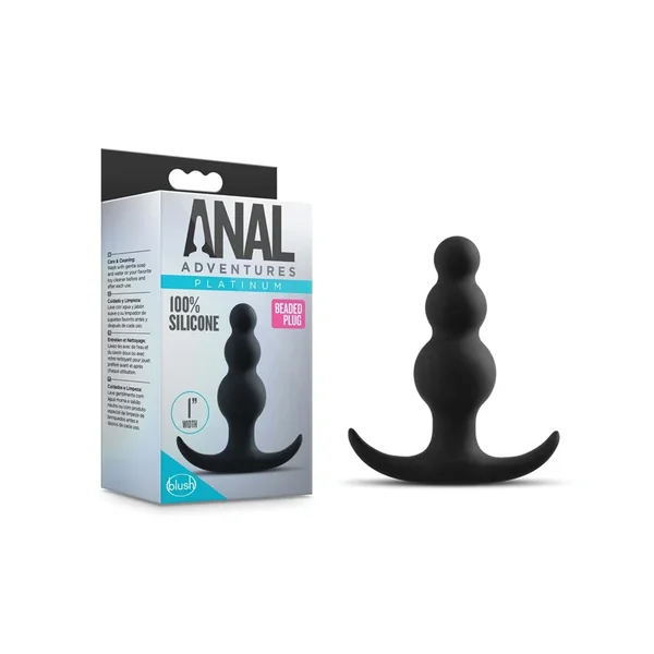 Blush Anal Adventures Beaded Plug – Black