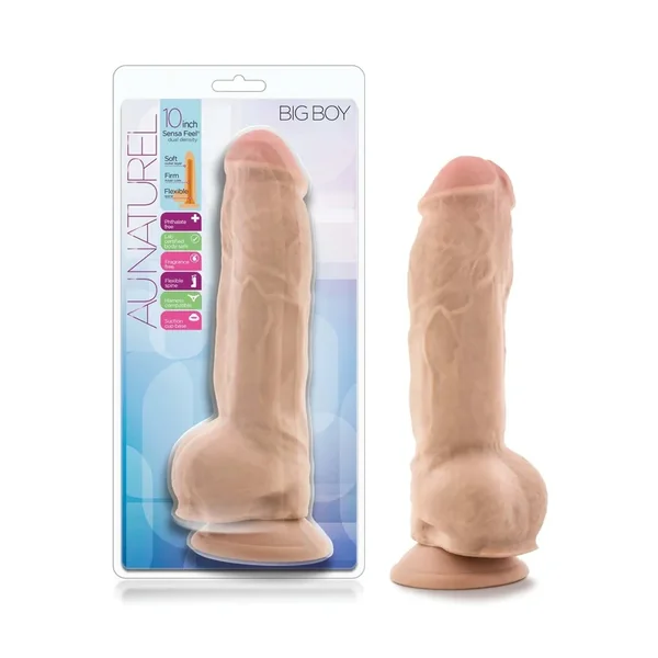 Blush Au Natural 10″ Big Boy Realistic Dildo w/Balls – Vanilla