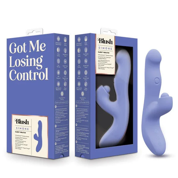 Blush Collection Simone Rabbit Vibrator with G-Spot Tapping