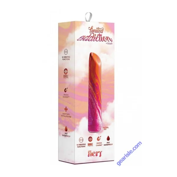 Blush Limited Addiction Fiery Power Bullet Vibrator Coral Waterproof