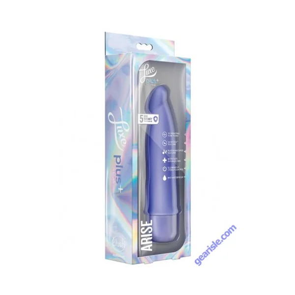 Blush Luxe Plus Arise Silicone G Spot Vibrator Periwinkle Colored