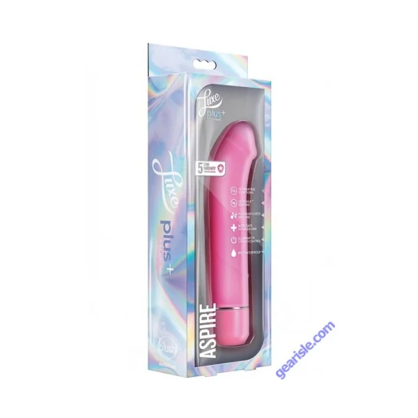 Blush Luxe Plus Aspire G Spot Vibrator Silicone Pink Waterproof