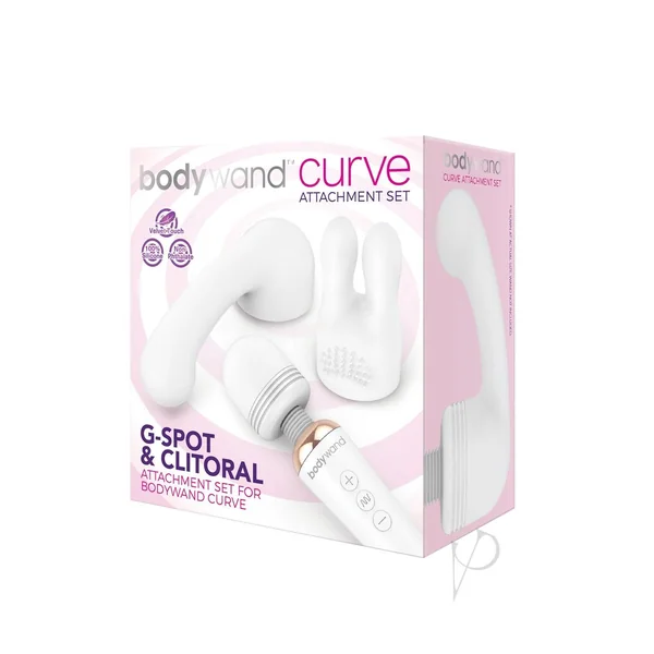 Bodywand Curve Silicone G-Spot and Clitoral Attachment Set - White