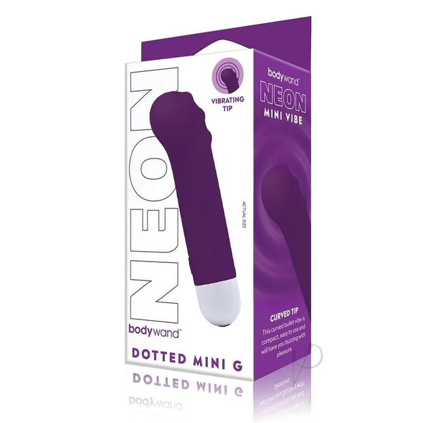 Bodywand Dotted Mini G Rechargeable Silicone Vibrator - Neon Purple