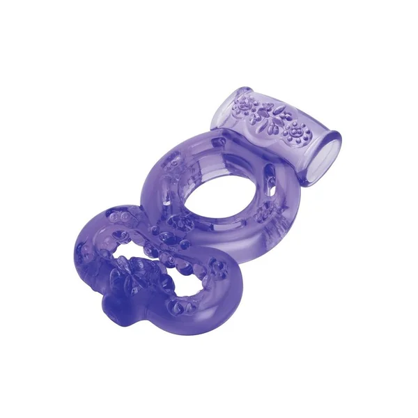 Bodywand Rechargeable Silicone Duo Ring – Purple