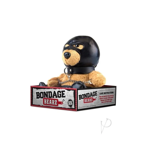 Bondage Bearz Sal The Slave Stuffed Animal - Brown/Black