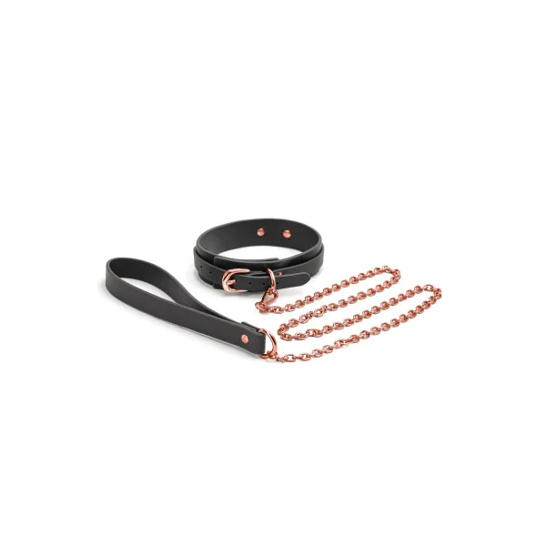 Bondage Couture Collar & Leash, Black
