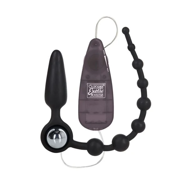 Booty Call Double Dare Silicone Anal Probe Vibrator Black