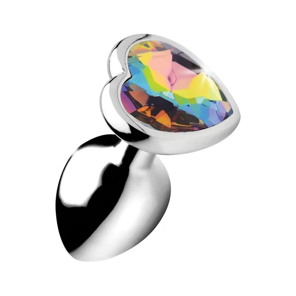 Booty Sparks Rainbow Prism Heart Anal Plug – Small