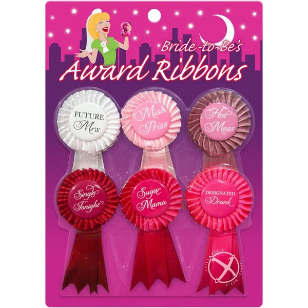 Bride To Be`s Award Ribbons Assorted Colors 6 Each Per Pack