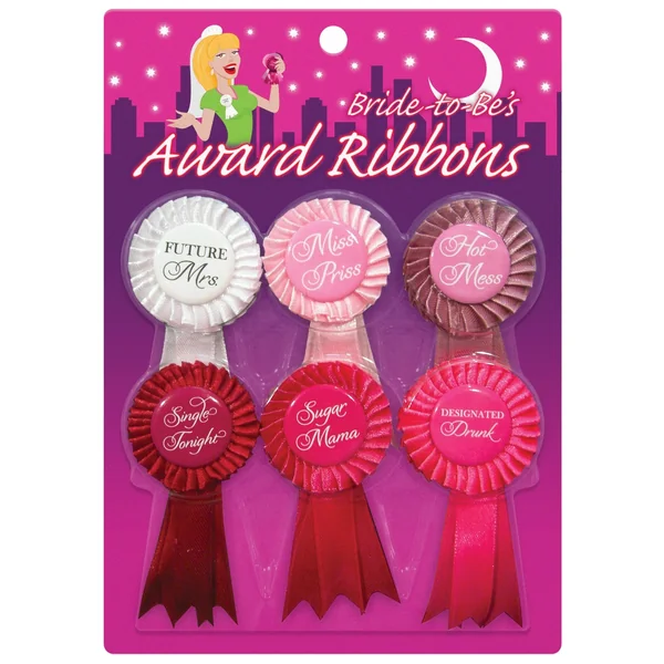 Bride to Be's Award Ribbons - Pack of 6