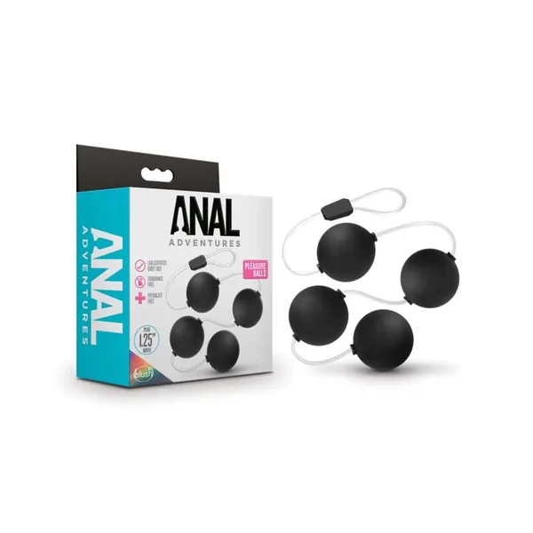Buy Blush Anal Adventures Pleasure Balls - Black