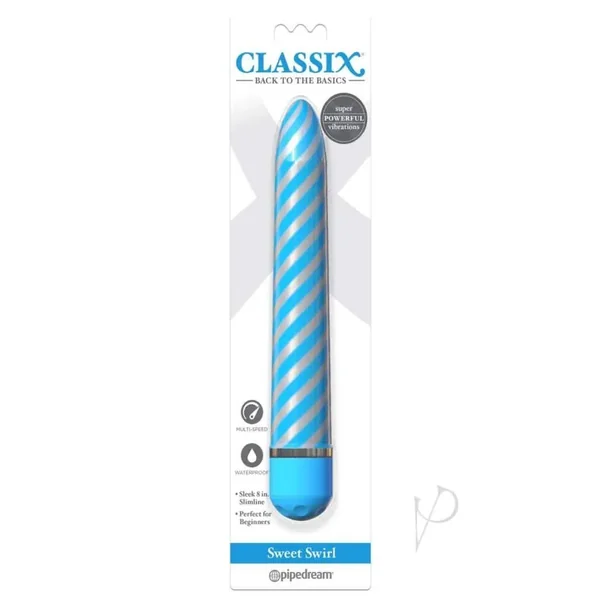 Buy Classix Sweet Swirl Vibrator - Blue