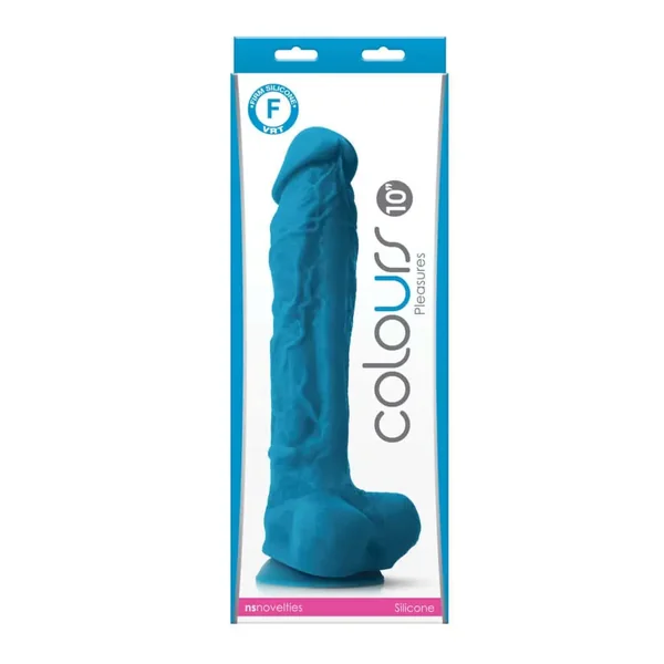 Buy Colours Pleasures 10" Dildo - Blue