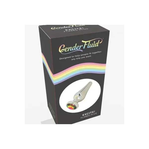 Buy Gender Fluid Excite! Flared Plug - Silver