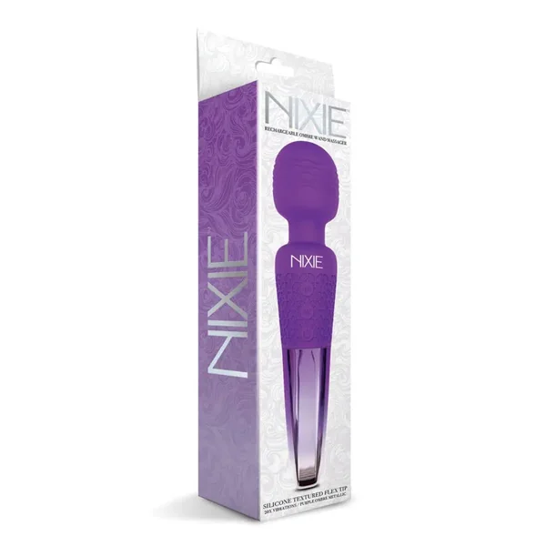 Buy Nixie Rechargeable Wand Massager - Purple Ombre Metallic