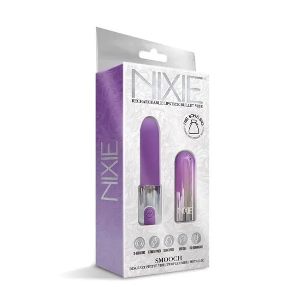 Buy Nixie Smooch Rechargeable Lipstick Vibrator - Purple Ombre