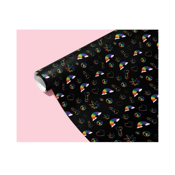 Buy Rainbow Penis Naughty Wrapping Paper