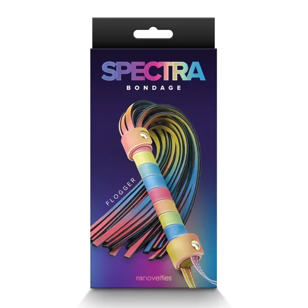 Buy Spectra Bondage Flogger - Rainbow