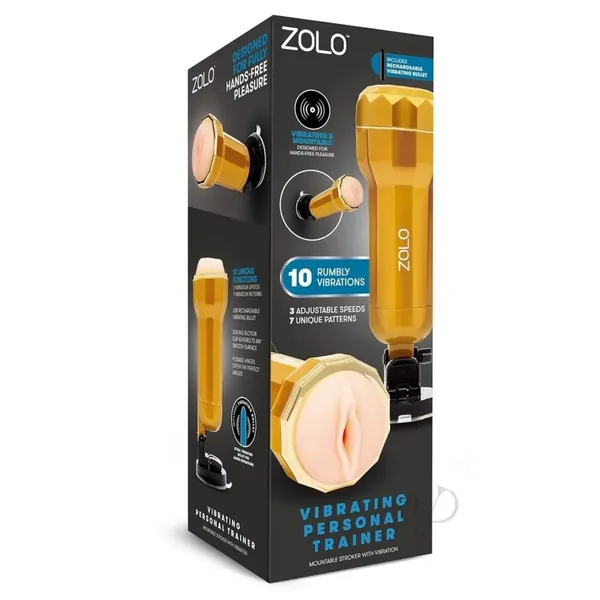 Buy Zolo Vibrating Mountable Stroker - Gold