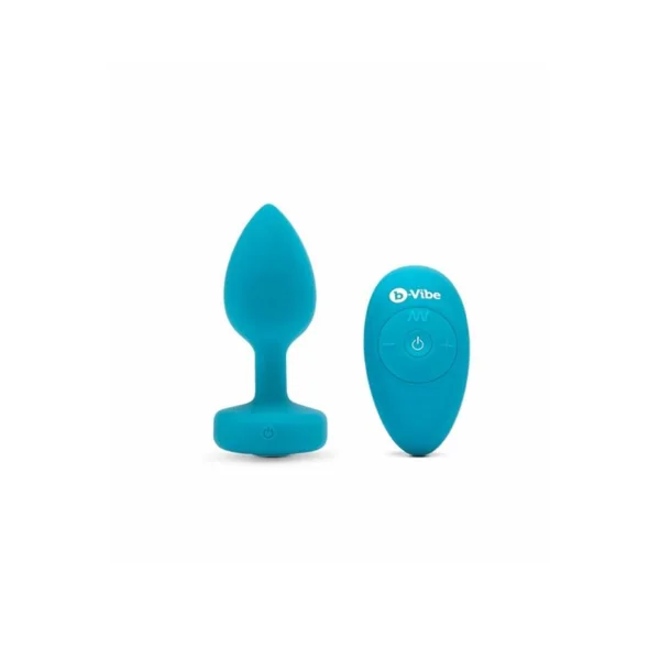 B-Vibe - Remote Control Vibrating Jewel Butt Plug - S/M - Blue