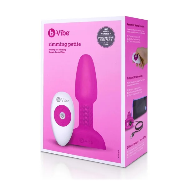 B-Vibe Rimming Petite Rechargeable Silicone Anal Plug with Remote