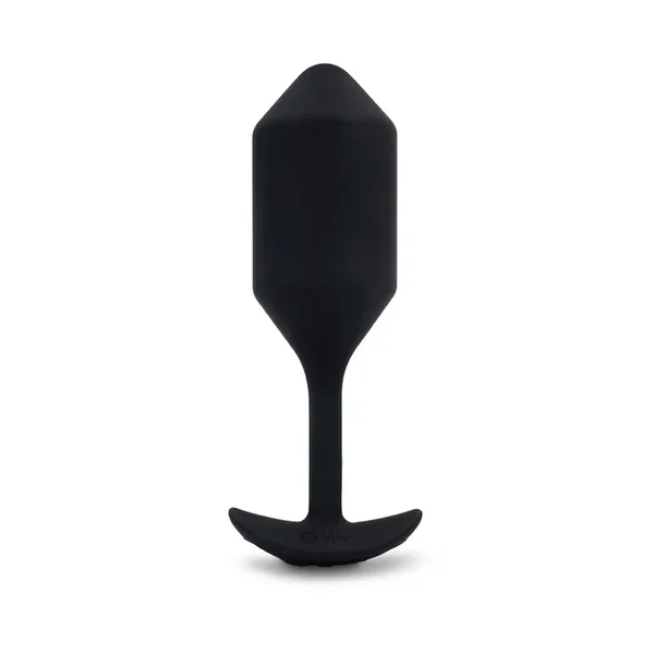 b-Vibe Snug Plug Vibrating Weighted Silicone Butt Plug Black