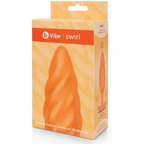 B-Vibe Swirl Textured Rechargeable Silicone Anal Plug