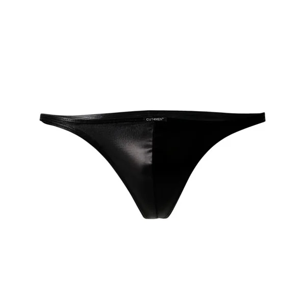 C4M Brazilian Brief Black Leatherette Large