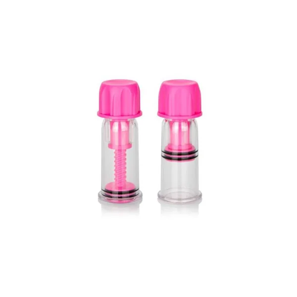 Cal Exotics - Nipple Play - Vacuum Twist Suckers - Pink