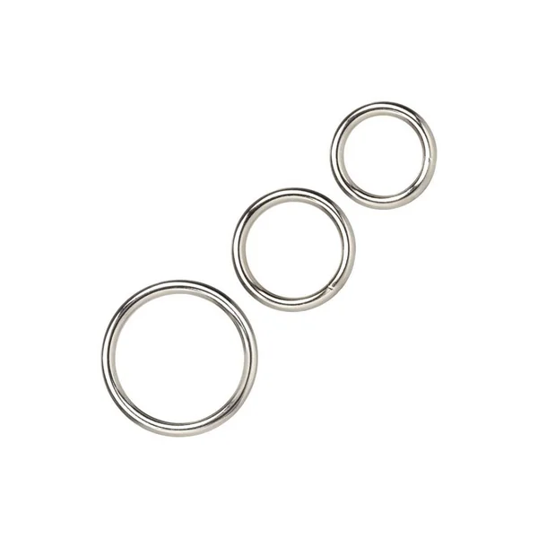Cal Exotics - Silver Cock Ring - 3 PC Set