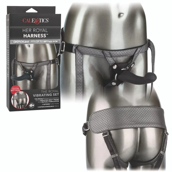 Calexotics Her Royal Harness The Royal Vibrating Set