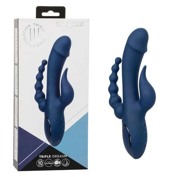 Calexotics III Triple Orgasm Rechargeable Silicone Stimulating Vibrator