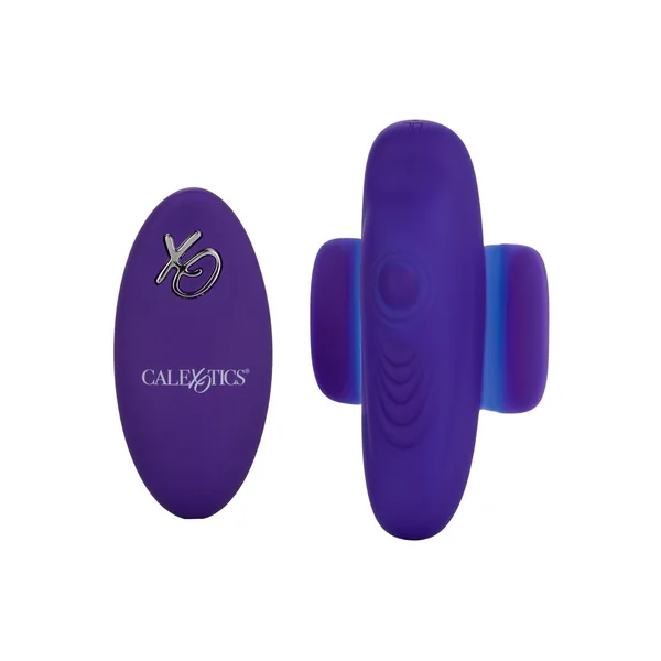 Calexotics Lock-N-Play Silicone Rechargeable Panty Vibrator – Purple