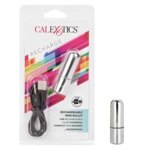 CalExotics Mini Bullet Vibrator Silver Compact Waterproof